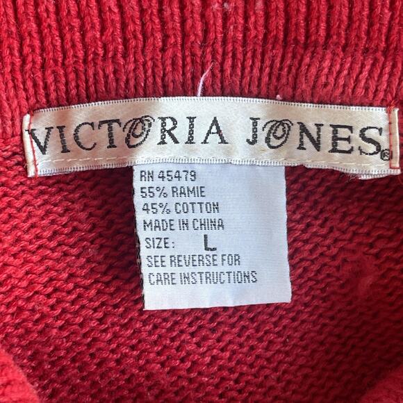 Victoria Jones Sweater Womens Large Christmas Embellished NOEL Beaded Festive - Picture 4 of 7